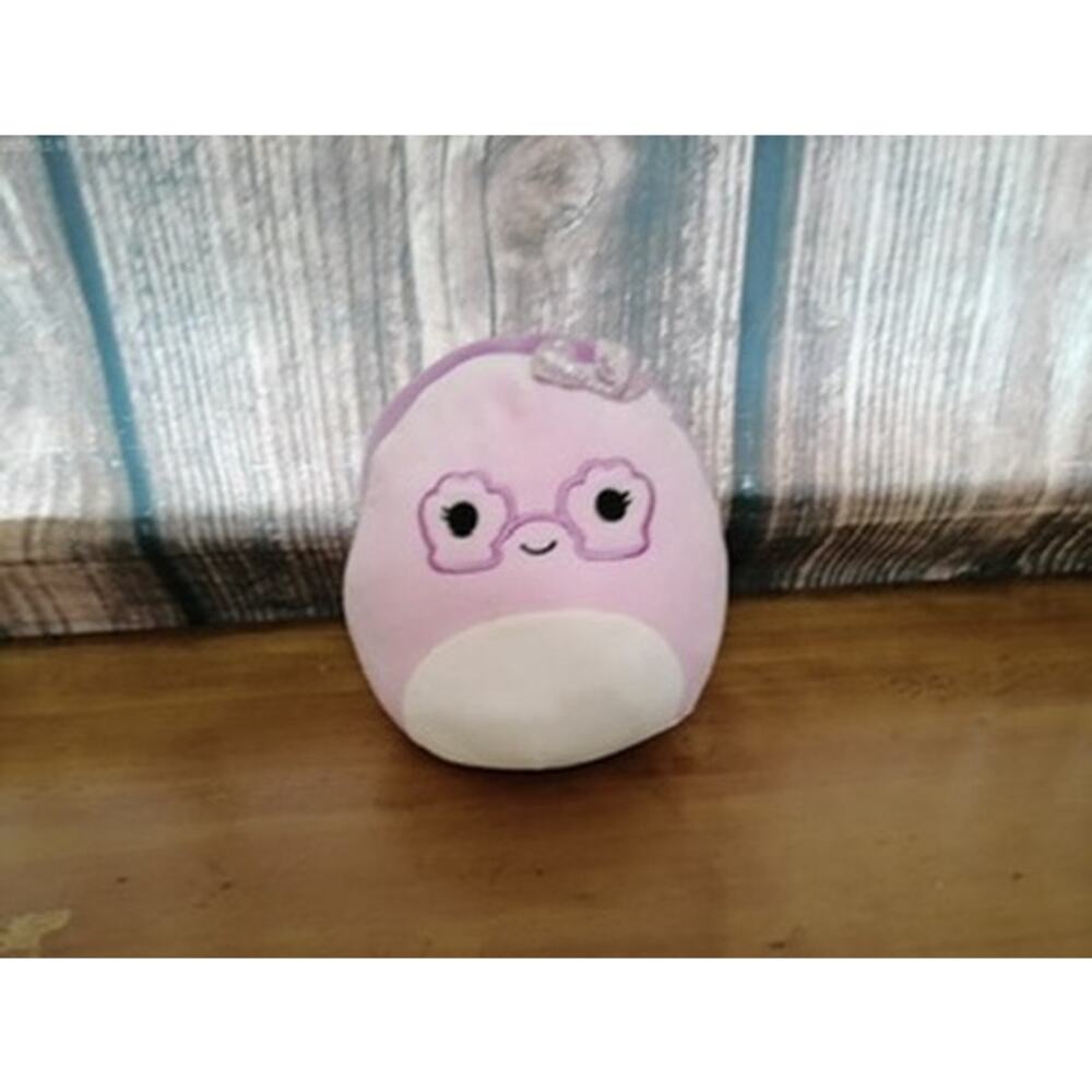 Squishmallows Maelle Turtle Plush Pink & Purple Glasses Glitter Bow‎ 7"